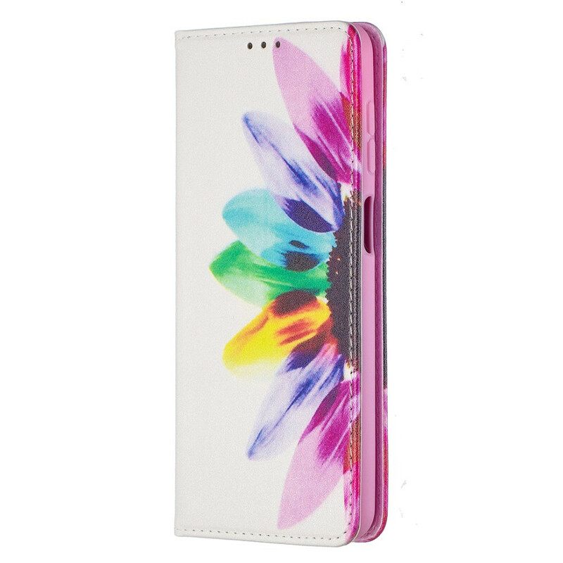 Puhelinkuoret Samsung Galaxy A12 / M12 Kotelot Flip Flower Watercolour