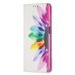 Puhelinkuoret Samsung Galaxy A12 / M12 Kotelot Flip Flower Watercolour