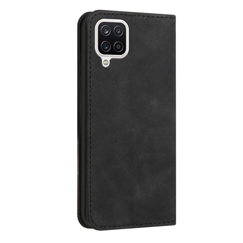 Puhelinkuoret Samsung Galaxy A12 / M12 Kotelot Flip Style Leather S-design