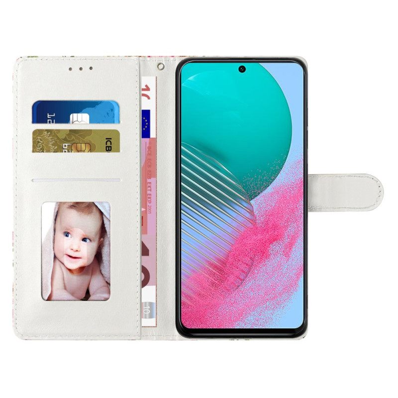 Kotelot Samsung Galaxy A55 5g Puhelinkuoret Valkoinen Susi Hihnalla