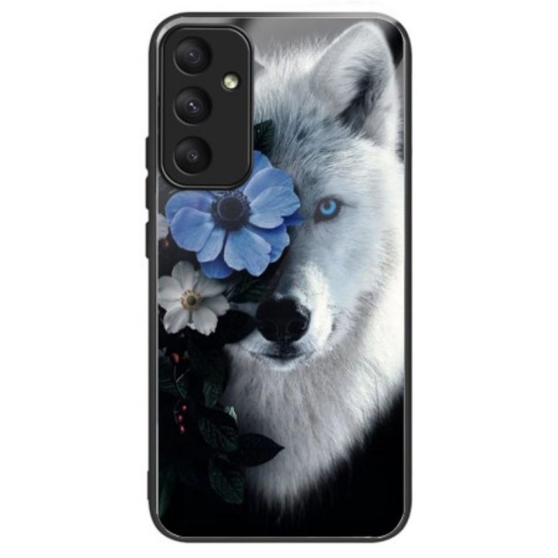 Kuori Samsung Galaxy A55 5g Tempered Glass Wolf Floral