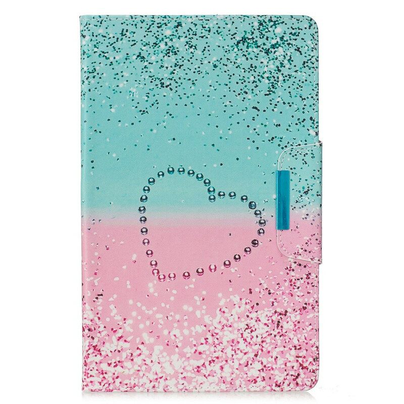 Kotelot Samsung Galaxy Tab A 10.1 (2019) Heart Sequin Femoir Design