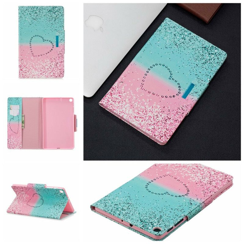 Kotelot Samsung Galaxy Tab A 10.1 (2019) Heart Sequin Femoir Design