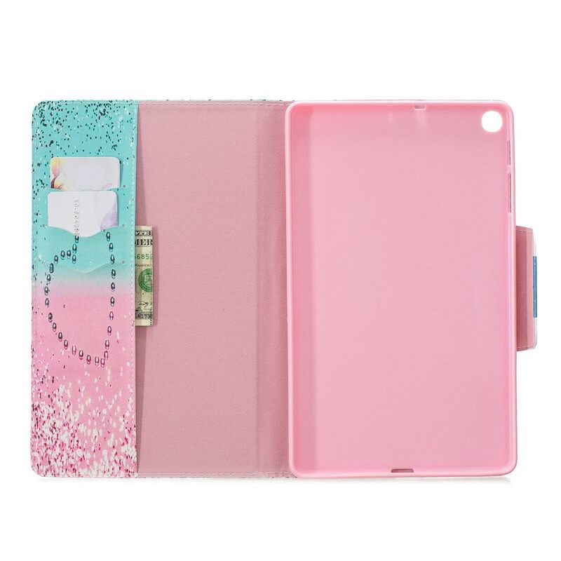 Kotelot Samsung Galaxy Tab A 10.1 (2019) Heart Sequin Femoir Design