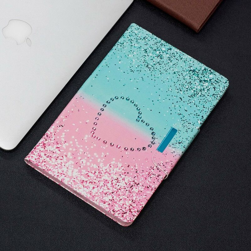 Kotelot Samsung Galaxy Tab A 10.1 (2019) Heart Sequin Femoir Design