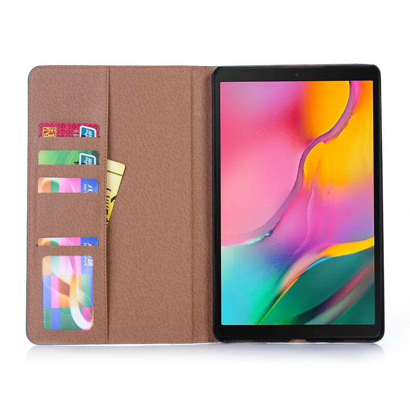 Kuoret Samsung Galaxy Tab A 10.1 (2019) Keinonahkaiset Vintage-niitit