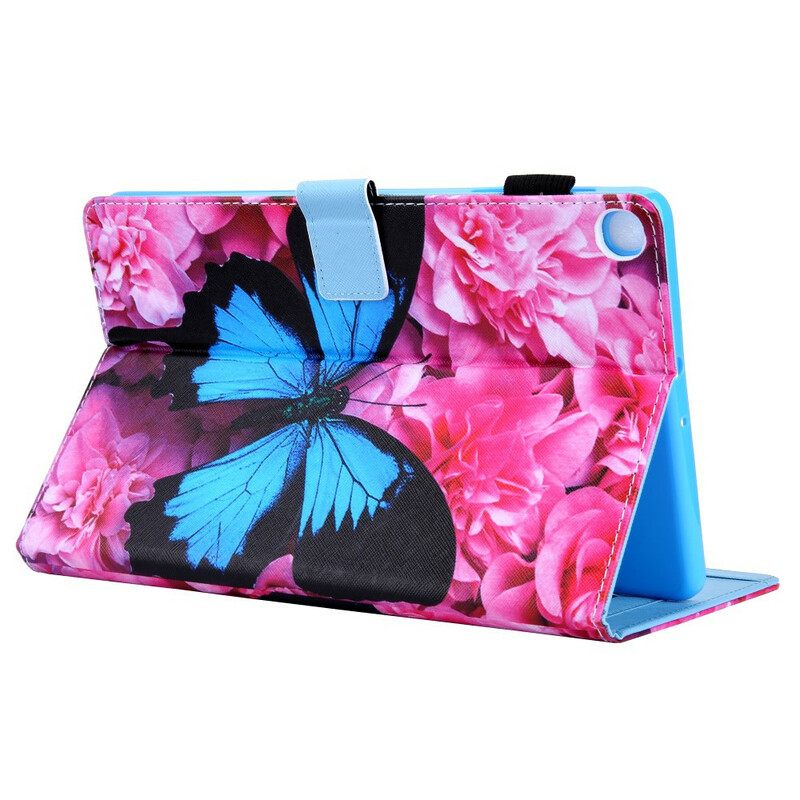 Nahkakotelo Samsung Galaxy Tab A 10.1 (2019) Floral Butterfly