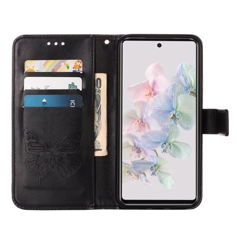 Kotelot Google Pixel 7 Butterfly Design Kaulanauhalla