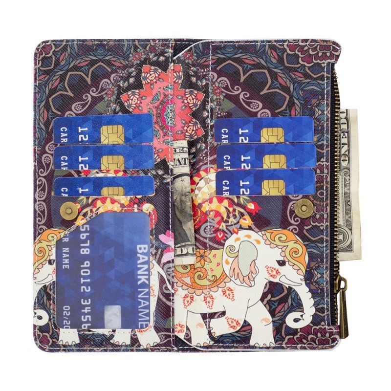 Nahkakotelo Google Pixel 7 Lompakkokuori Elephant Wallet