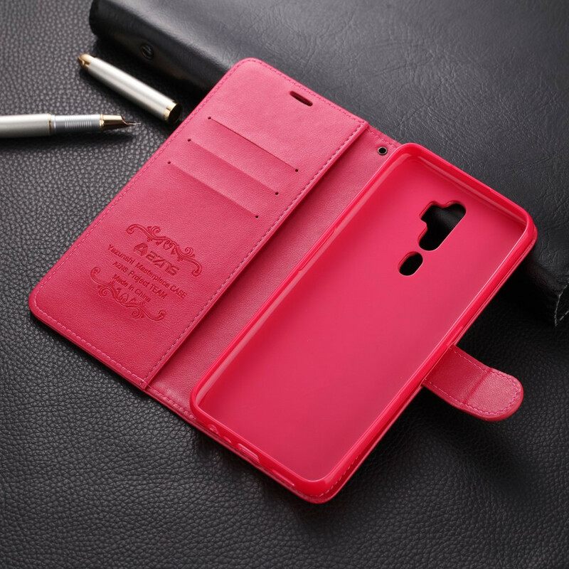 Flip Case Oppo A9 2020 / A5 2020 Azns Nahkaefekti