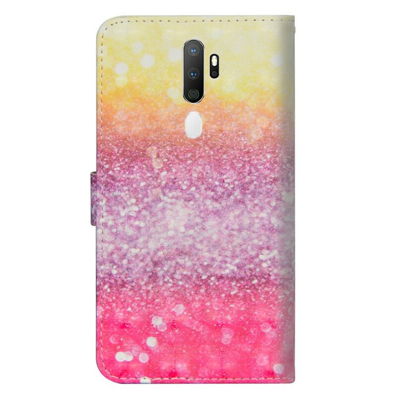 Flip Case Oppo A9 2020 / A5 2020 Magenta Glitter Gradient