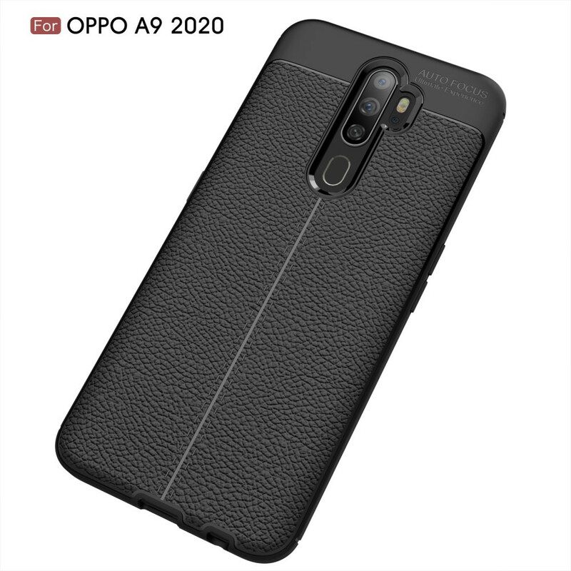 Kuori Oppo A9 2020 / A5 2020 Nahkaefekti Litsi Kaksinkertainen Linja