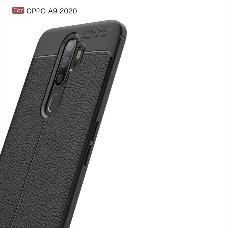 Kuori Oppo A9 2020 / A5 2020 Nahkaefekti Litsi Kaksinkertainen Linja