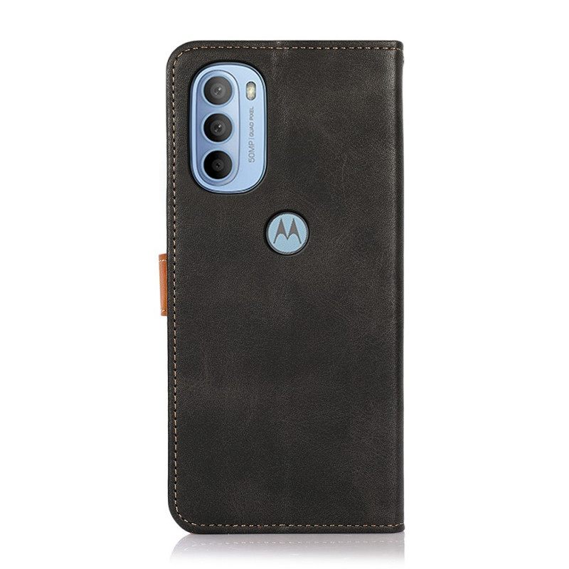 Flip Case Moto G31 / Moto G41 Bicolor Golden Clasp Khazneh