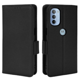 Flip Case Moto G31 / Moto G41 Kotelot Flip Flap Double Litchi Uusia Värejä