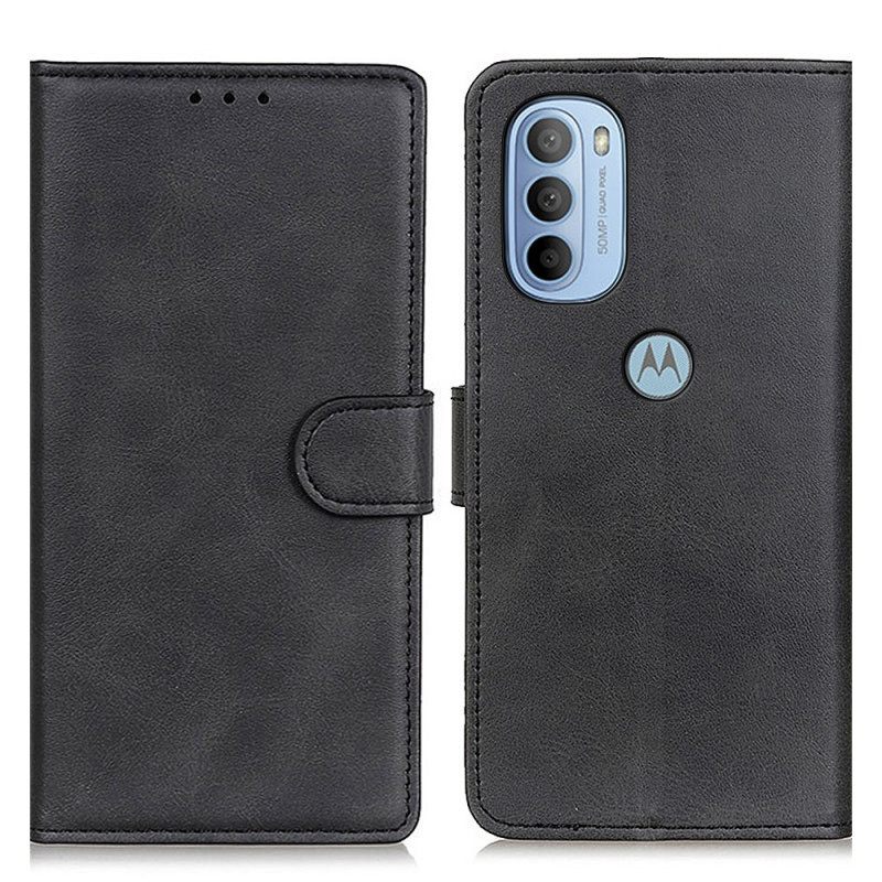 Flip Case Moto G31 / Moto G41 Matte Retro Nahkaefekti