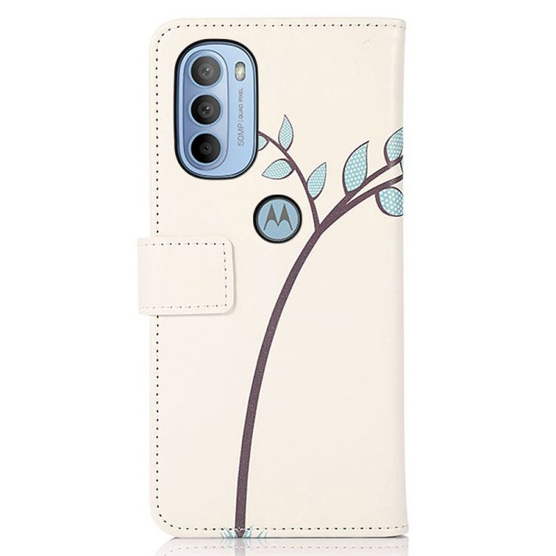 Flip Case Moto G31 / Moto G41 Pari Pöllöä Puussa