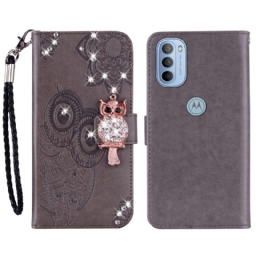 Flip Case Moto G31 / Moto G41 Pöllömandala Ja Charm