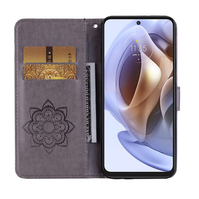 Flip Case Moto G31 / Moto G41 Pöllömandala Ja Charm