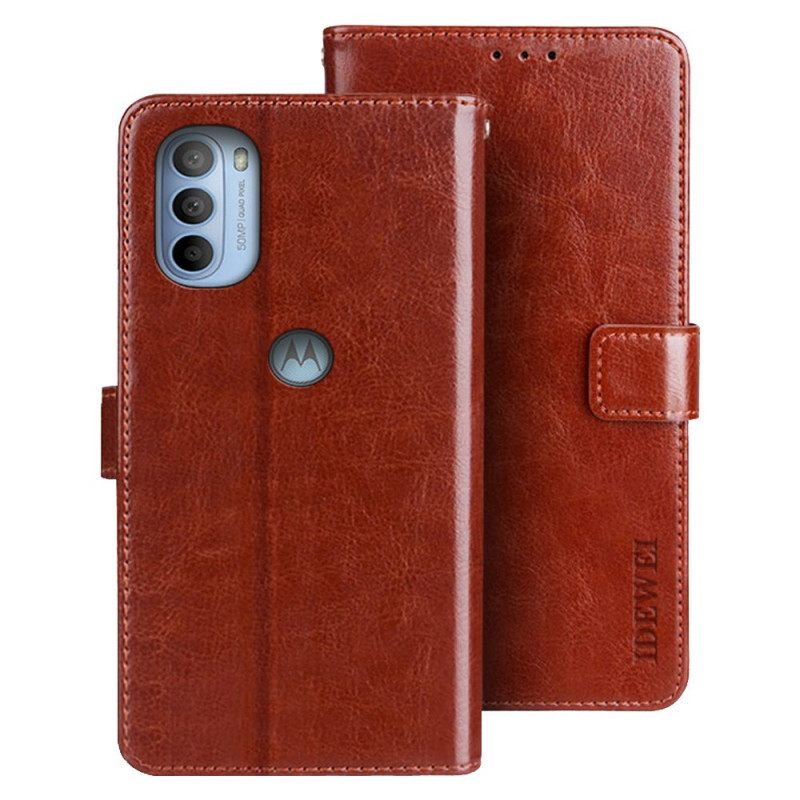 Kotelot Moto G31 / Moto G41 Faux Leather Idewei