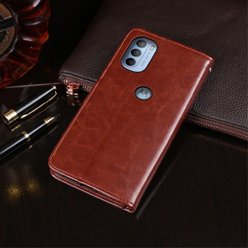 Kotelot Moto G31 / Moto G41 Faux Leather Idewei