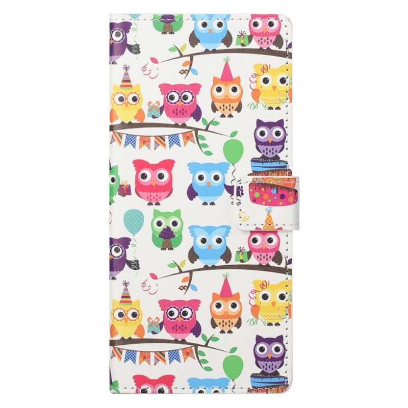 Kotelot Moto G31 / Moto G41 Owls Valkoinen Tausta