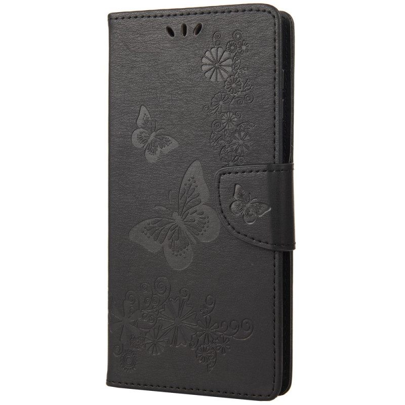 Kotelot Moto G31 / Moto G41 Suojaketju Kuori Splendid Butterflies Hihnalla