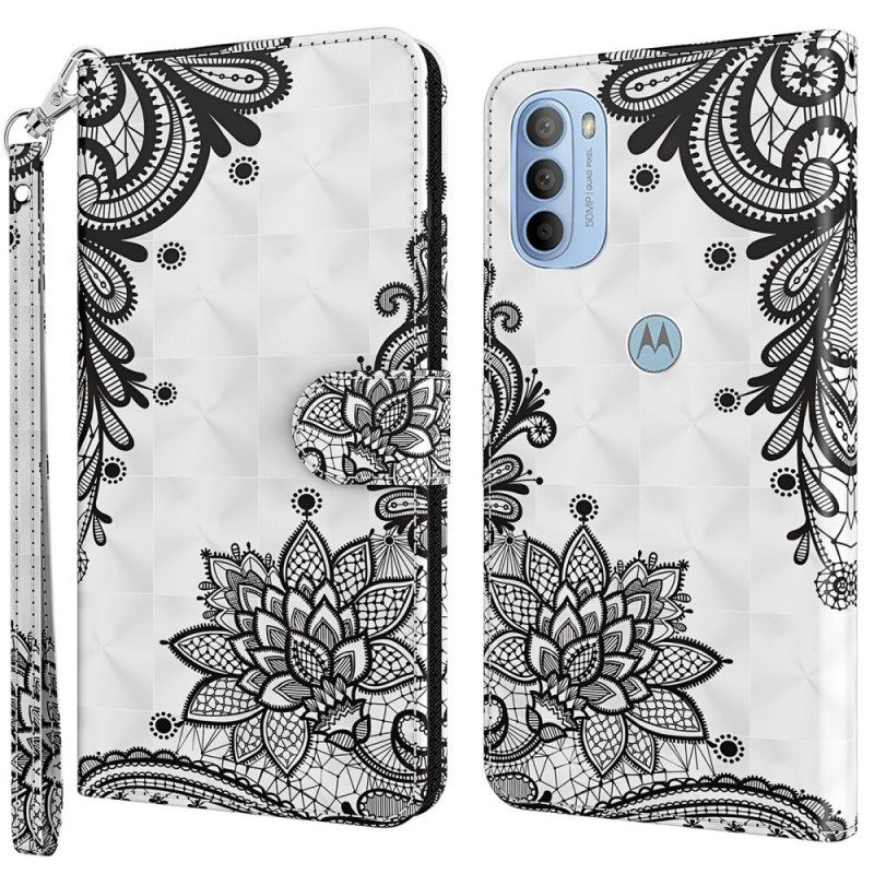 Nahkakotelo Moto G31 / Moto G41 Chic Lace