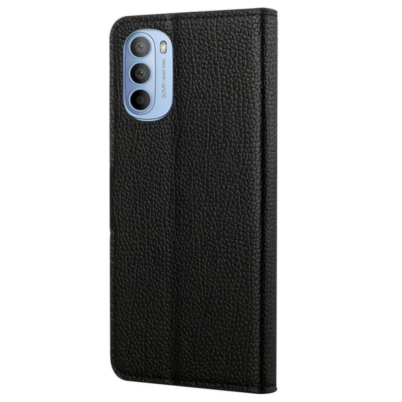 Nahkakotelo Moto G31 / Moto G41 Litchi Grain Leather Effect