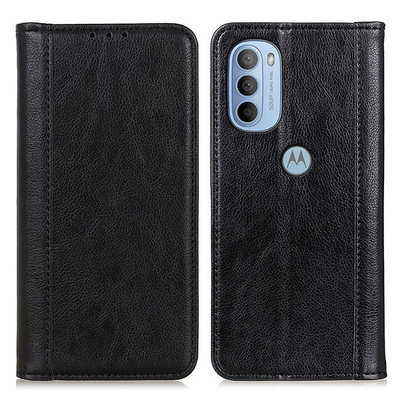 Puhelinkuoret Moto G31 / Moto G41 Kotelot Flip Elegance Split Litchi Leather