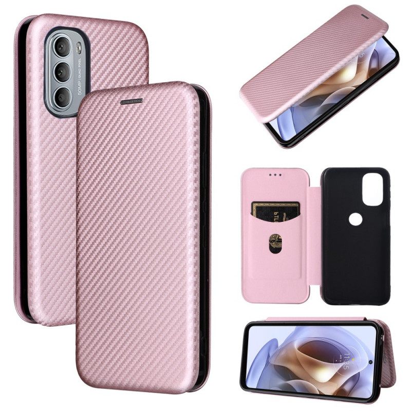 Puhelinkuoret Moto G31 / Moto G41 Kotelot Flip Silicone Carbon