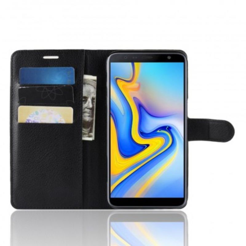 Kotelot Samsung Galaxy J6 Plus Lychee Faux Leather