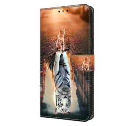 Nahkakotelo Xiaomi Redmi Note 13 5g 3d Kitten Dream -kuviolla