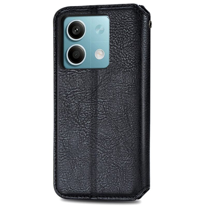 Nahkakotelo Xiaomi Redmi Note 13 5g Vintage Leather Effect -timantit