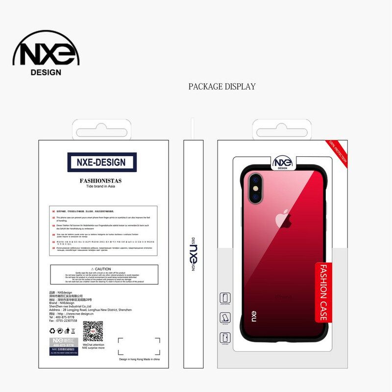 Case iPhone XS Max Nxe Karkaistun Lasin Värit