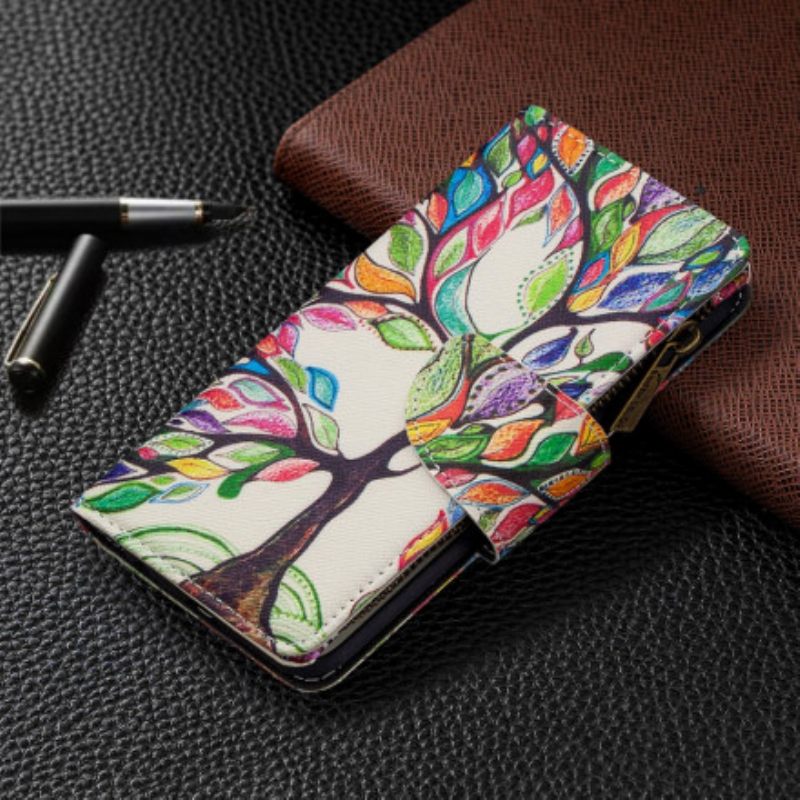 Flip Case iPhone XS Max Vetoketjullinen Puutasku