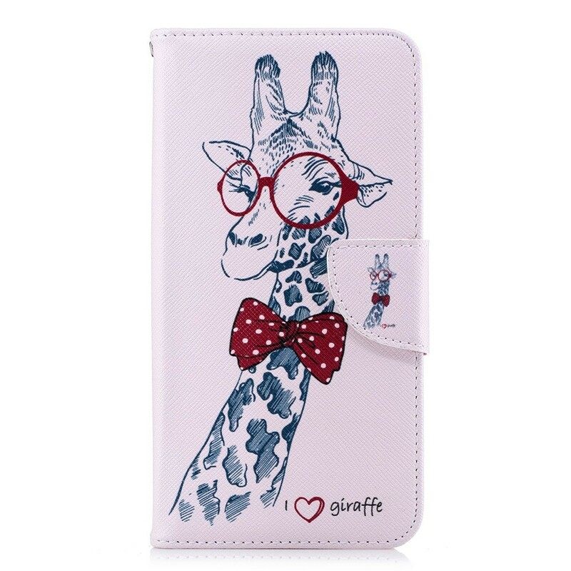 Kotelot iPhone XS Max Brainy Giraffe