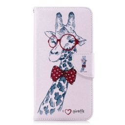 Kotelot iPhone XS Max Brainy Giraffe