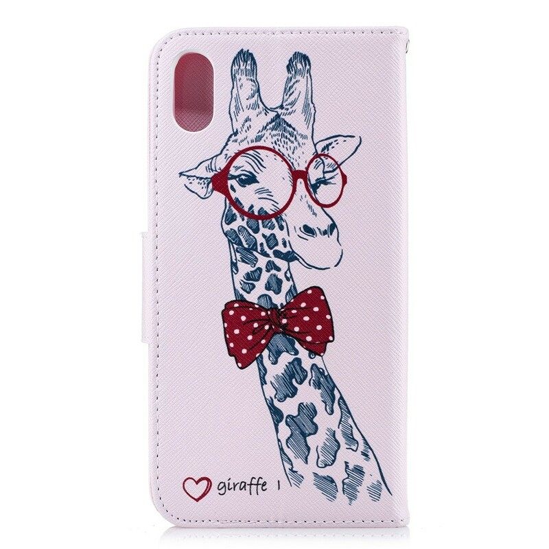 Kotelot iPhone XS Max Brainy Giraffe