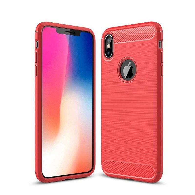 Kuori iPhone XS Max Harjattu Hiilikuitu