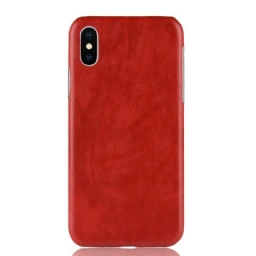 Kuori iPhone XS Max Litchin Nahkaefekti