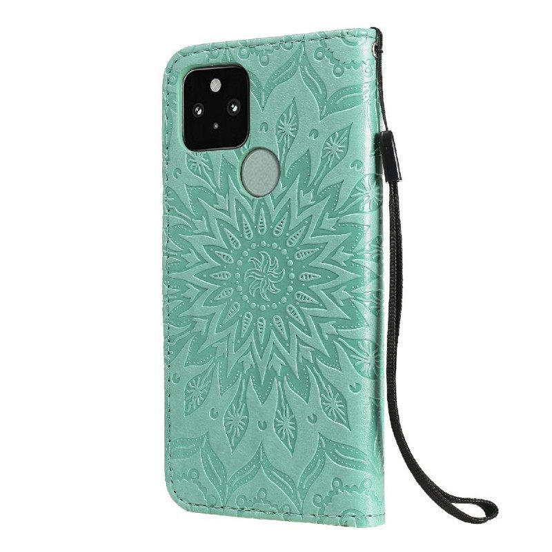 Flip Case Google Pixel 5 Auringonkukka