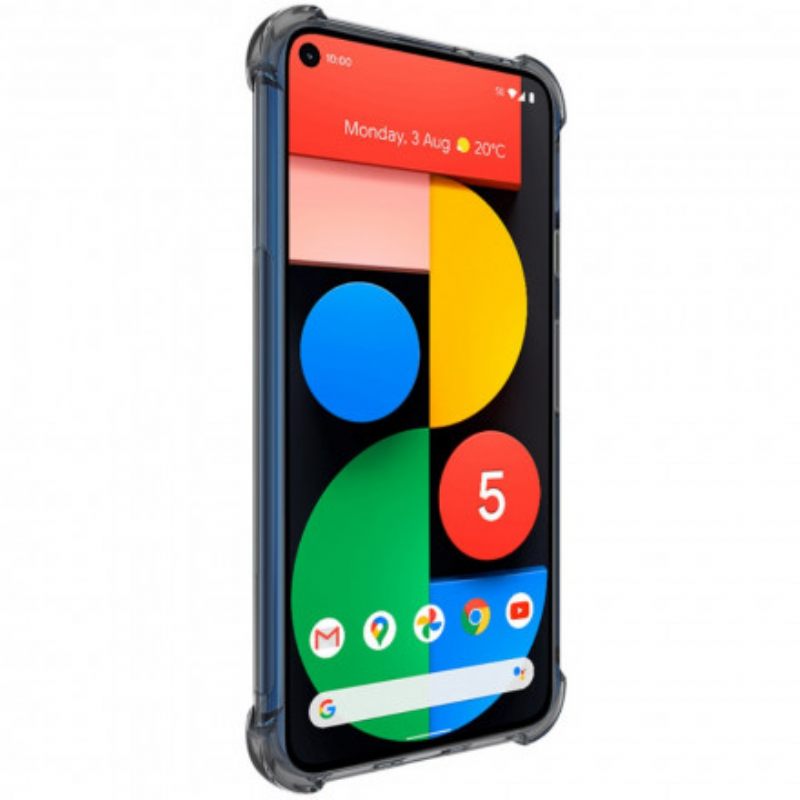 Kuori Google Pixel 5 Läpinäkyvä Silkkinen Imak