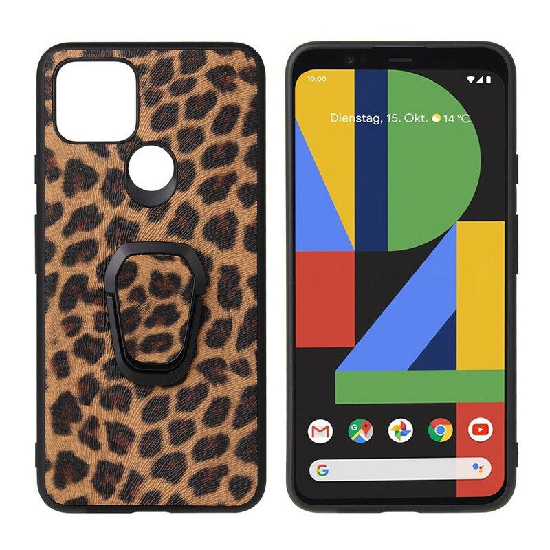 Kuori Google Pixel 5 Style Leopard Ring Tuki