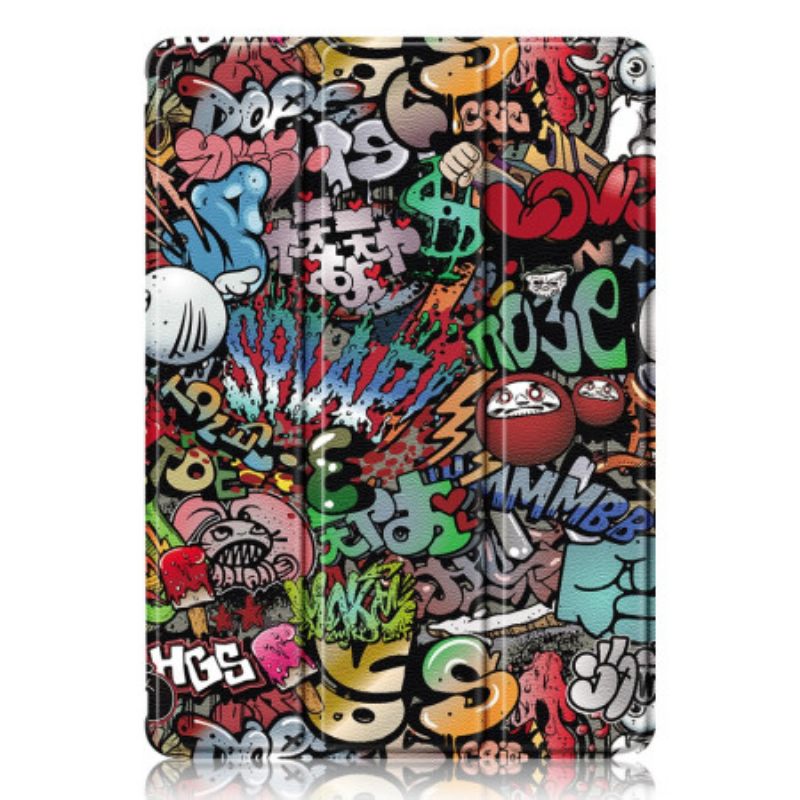 Samsung Galaxy Tab S9 Plus Läpinäkyvä Graffiti-selkä