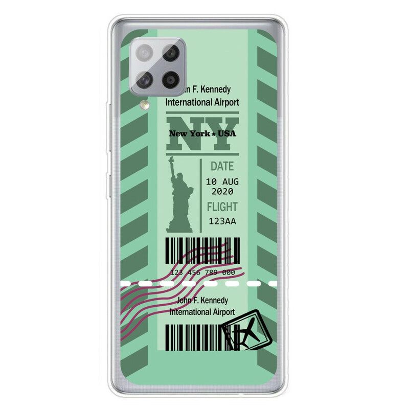 Case Samsung Galaxy A42 5G Boarding Pass New Yorkiin