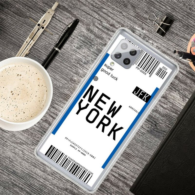 Case Samsung Galaxy A42 5G Boarding Pass New Yorkiin