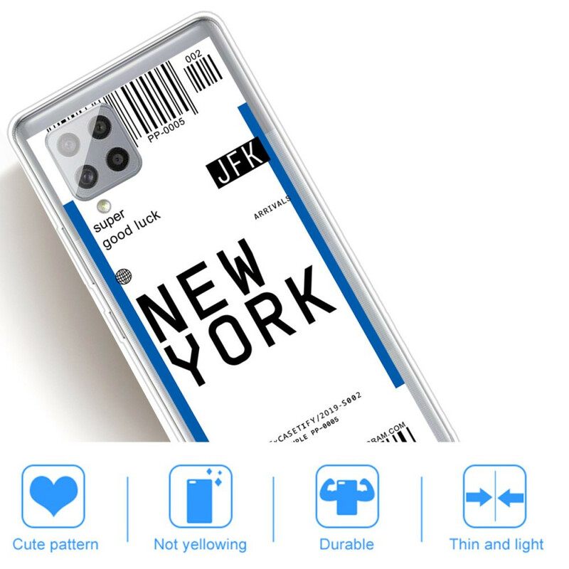 Case Samsung Galaxy A42 5G Boarding Pass New Yorkiin