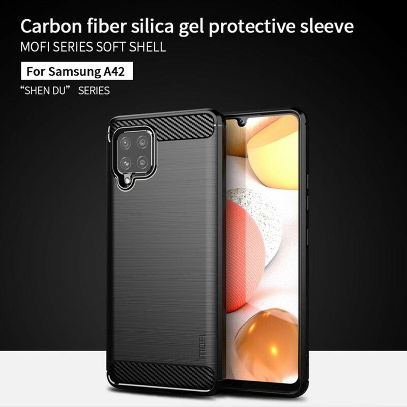 Case Samsung Galaxy A42 5G Harjattu Hiilikuitu Mofi