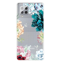 Case Samsung Galaxy A42 5G Saumattomat Akvarellikukat